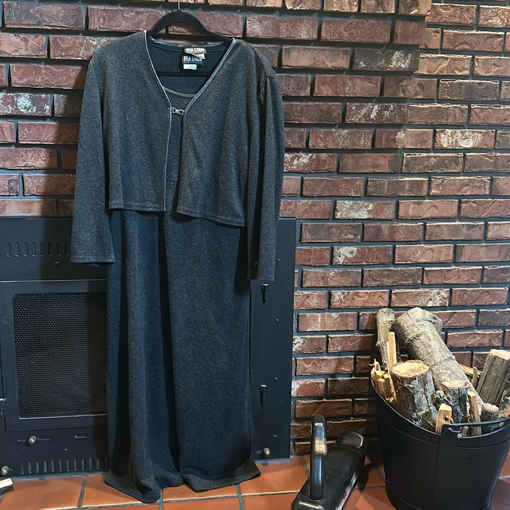 Byer Studio cotton dress with bolero jacket. Size 14.